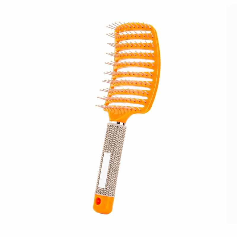 Brosse Sanglier / Nylon pour cheveux long - Orange Orange
