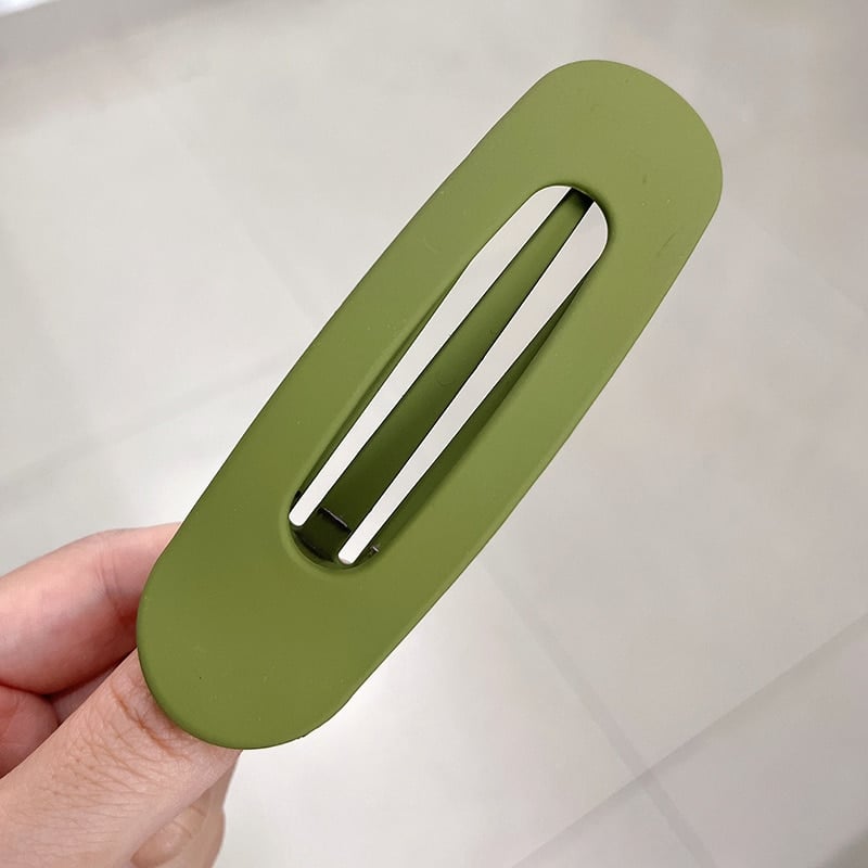 Barrette à cheveux plate en plastique Épais Vert