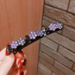 Barrette coréenne pour cheveux à motif fleur en cristal acrylique_4