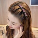 Barrette coréenne pour cheveux à motif fleur en cristal acrylique_7