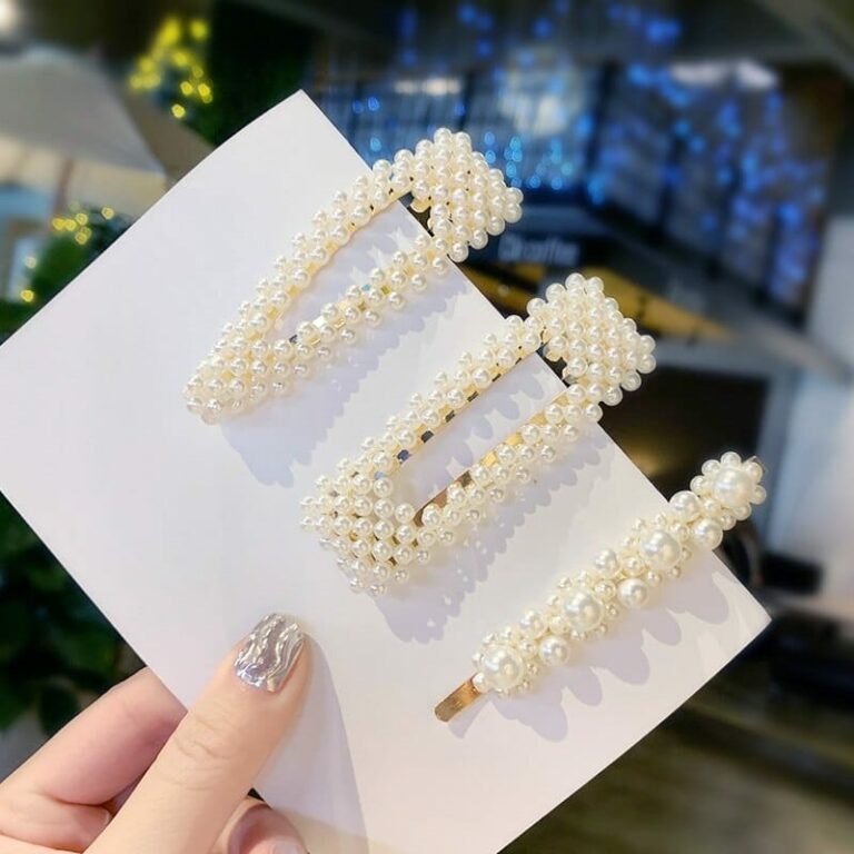 Barrettes à Cheveux Perlées - Lot De Pinces Mode Femme - Alliage & Perles - Neuf