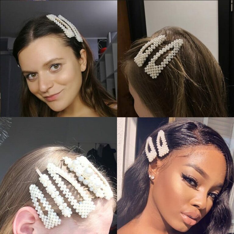 Lot De Barrettes à Cheveux Perlées Pour Femme - Neuf Sans étiquette, Alliage Et Perles