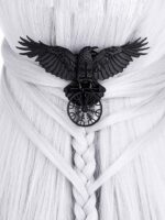 Bijou cheveux viking design aigle royal noir_4