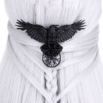 Bijou cheveux viking design aigle royal noir_8