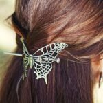 Bijoux cheveux viking design papillon pour femmes Argenté Bâtonnets pour cheveux_