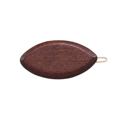 Bijoux de cheveux afro ovale en bois simple Brown