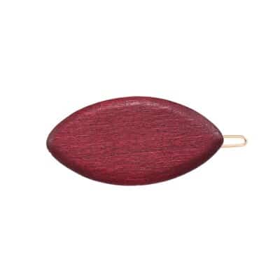 Bijoux de cheveux afro ovale en bois simple Red