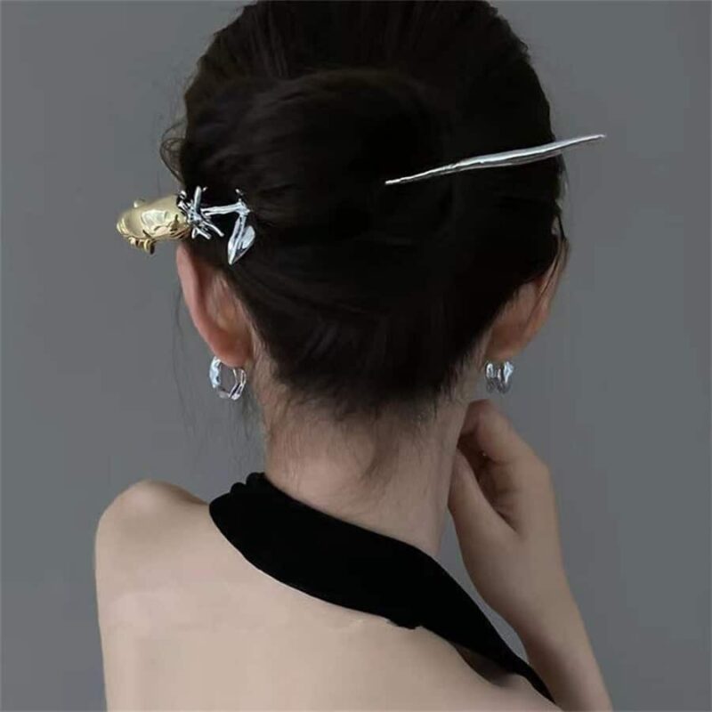Bijoux pour chignon de cheveux style japonais traditionnel convient à toutes les dames et filles Rose doré Bâtonnets pour cheveux