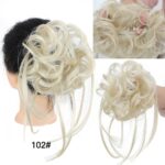 Chouchou élastique de cheveux chignon en fibre à haute température_15