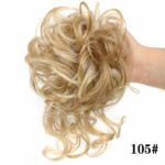 Chouchou élastique de cheveux chignon en fibre à haute température_53