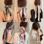 Chouchou foulard à imprimé en mousseline de soie pour cheveux_40