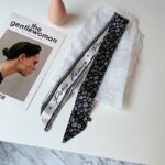 Chouchou foulard à imprimé en mousseline de soie pour cheveux_45