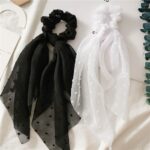 Chouchou foulard d'été en mousseline de soie pour cheveux_1