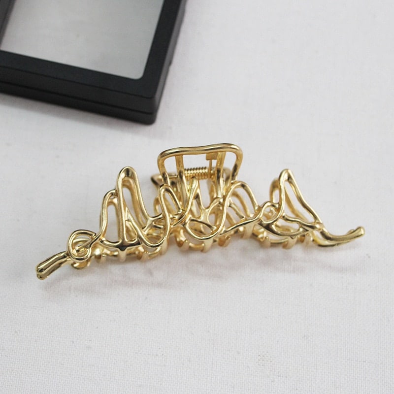 Épingles bijoux cheveux dorés en forme de crabe S-5