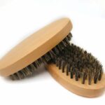 Kit d'entretien pour barbe - Peigne en bois à dents fines, Brosse Sanglier & Ciseaux pour homme_6