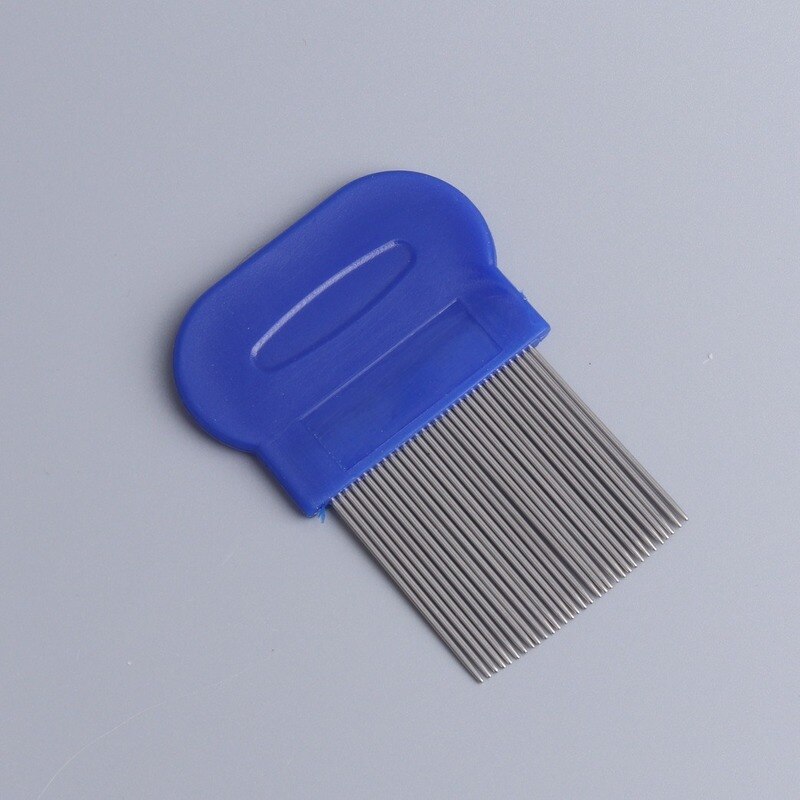 Peigne anti-poux de toilettage pour animaux domestique Bleu 8cm6cm4cm