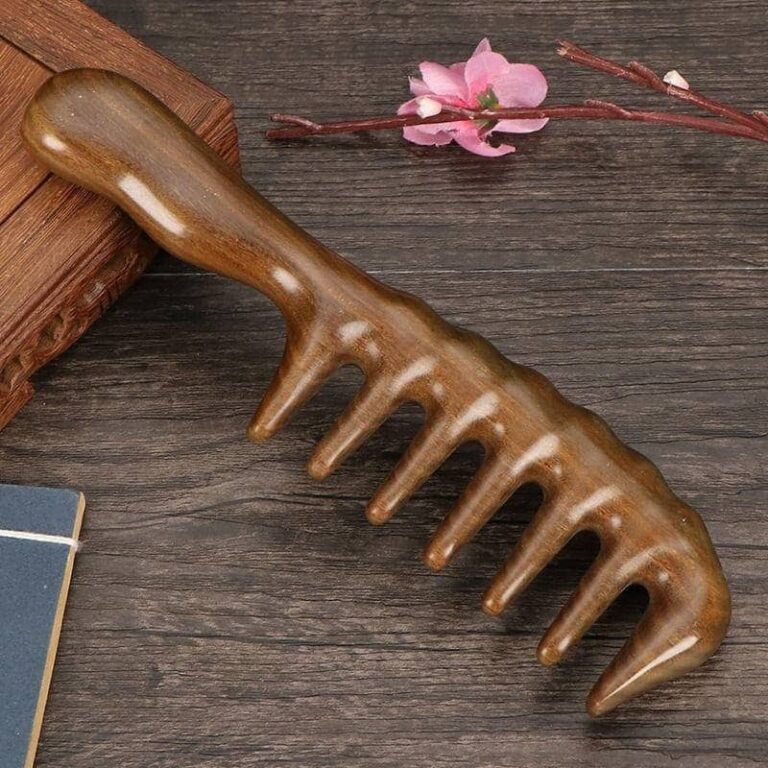 Peigne En Corne De Mouton - Vintage - Naturel Couleur Chocolat - Neuf