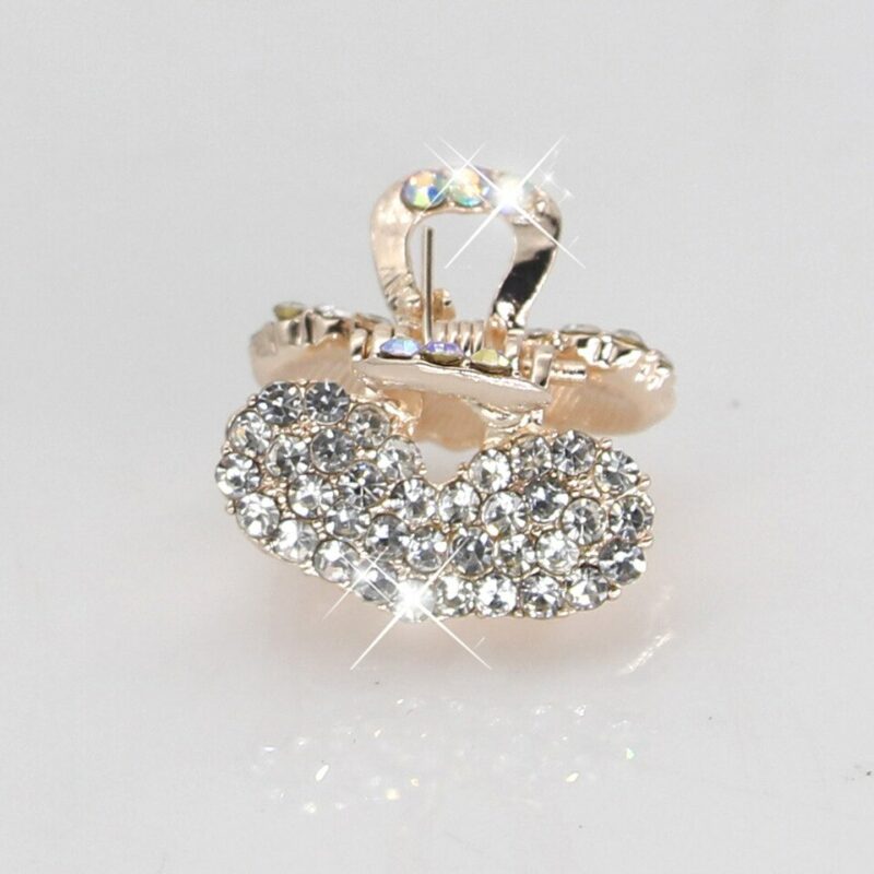 Barrette à cheveux en métal avec décoration de cristal en diamant Chine___