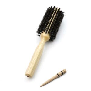 Brosse à brushing pour cheveux afro en bois_1