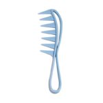Peigne à grosses dents pour cheveux bouclés en plastique Bleue