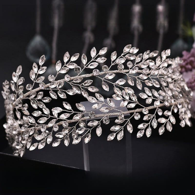 Bijoux cheveux mariage bohème élégant orné en cristal brillant HP308-S