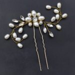 Bijoux cheveux mariage bohème en Perles de diamant Épingle à cheveux en or